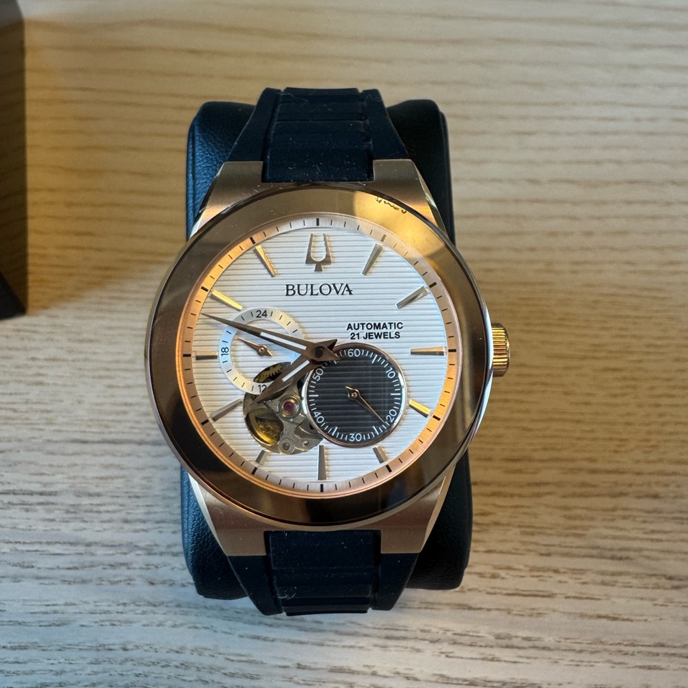 Bulova 25th Latin Grammy 38MM Automatic Rose Gold Tone Stainless Steel